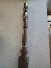 Primitive Vintage Antique African Carved Wooden Spear   Short Sword Sculpture