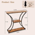 Narrow Console Table For Entryway  Industrial 3-tier Sofa Table Behind Couch  29