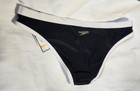 New Speedo Hipster Black Bikini Swim Bottom Women s Size Small -upf 50