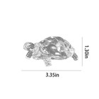 Transparent Crystal Glass Turtle Figurine Handcrafted Tortoise Home Decor