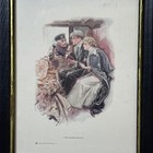 Vintage The Honeymoon Print Charles Scribner s Sons N y  Framed Illustration Art