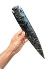 14    Large Black Obsidian Arrowhead Spearhead Blade     Handcrafted Volcanic Glass 