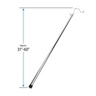Sswbasics Chrome Reach Garment Hook Durable Chrome Clothes Hook Pole