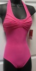 Capezio Halter Leotard Pleated Synergy Front Hibiscus  10190 Dance Ballet 