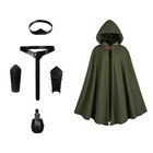 Medieval Costume Set For Men Women  Renaissance Hooded Cloak Viking Outfit