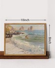  Vintage Ocean Canvas Wall Art Framed Nature Coastal Beach 8 x10  Waves
