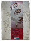 St Nicholas Square Glittery Silver Snowflake Tablecloth 70  Round