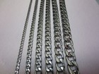 16 -84  3 4 5 6 7 9 10 12 Mm Stainless Steel Silver Plated Cuban Curb Chain