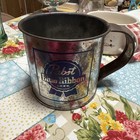 Pabst Blue Ribbon Metal Tin Cup Mug Man Cave Bar Display Unique Variation