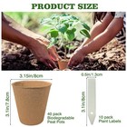 Incikiti 40pcs 3 15 Inch Peat Pots  Biodegradable Eco-friendly 40 Pack  Khaki