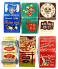 Lot Of 6 Vtg Feature Matchbooks -full-unstruck