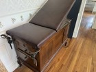Midmark Vintage Wooden Examination Table Ob gyn Adjustable Backrest Drawers