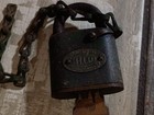 Old Ilco Brass Padlock W Key Antique Vintage Lock Free Shipping 