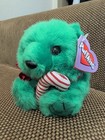 Puffkins Plush Jingles Green Bear Candycane  6670 Swibco  Nwt
