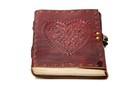 Montexoo Celtic Heart Handmade Vintage Large 8   Embossed Leather Bound Journal 