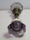 Antique Glass Door Knobs Brass 8 Point