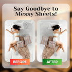 Bed Sheet Straps And Grippers     4pcs Adjustable Elastic Fasteners With Strong Pa