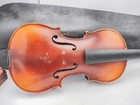 Antique German 4 4 Stradivarius Violin For Repair W  Gsb Coffin Case