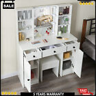 Vanity Set With Led Lighted Mirror Makeup Dressing Table Lady Dresser Desk Table