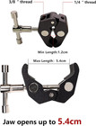 Super Clamp With 1 4 And 3 8 Thread For Photography camera Monitor  Led Light um