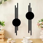 2pcs Abstract Metal Wall Art Decor - Modern Geometric Hanging Sculptures For Hom