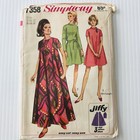 Vintage 1967 Simplicity Jiffy Sewing Pattern 7358 Tent Dress Midi Maxi Mini Easy