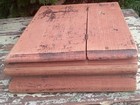 Antique Primitive Pine Wooden Bible Box Best Early Salmon Paint Square Nails