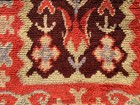 Hand Knotted Oushak Wool Runner Rust Brown Floral Tribal Area Rug