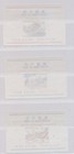Korea  1966 Postage Stamps Of Fauna  3 X  Souvenir Sheets  Mnh  Og 