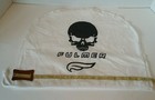 Fulmer Skull Motorcycle Half Helmet Bag Dust Cover White Drawstring Tote Bag