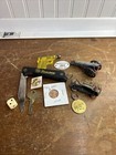 Antique Vintage Random Junk Drawer Lot Knife  Keys  Coins  Army Trinkets Other