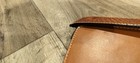 Vintage Western Style Tooled Leather Desk Blotter Writing Pad     Basket Weave   