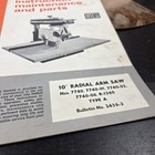 Dewalt Instruction Maintenance Manual 10  Radial Arm Saw 7740 R-1360 Type A B d