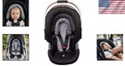 Infant Car Seat Head Support 3in1 Breathable Soft Insert Black Grey Toddler