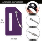6 Pack Silicone Luggage Tags For Suitcases  Tsa Approved Label  Dark Purple