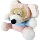 Vintage Mouse Plush Toy Animal Stuffed Soft Pink Blue Outfit Easter Spring Gift