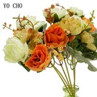 Artificial Rose Flower Bouquet Fake Plant Bunch Wedding Party Home Decor Xmas Us
