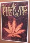 Hemp Poster vintage 24x34  Uk 1990 s Import Marijuana Pot Leaf Original Nos rare