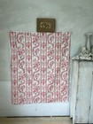 Vintage French Pink Fabric Material Old Cotton Design 