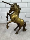 Vintage Solid Brass Unicorn Figurine Paperweight  5    Statue Figure Mid Century