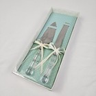 Wedding Cake Cutting Server Set Gibson Acrylic Handles Art Deco Anniversary Vtg