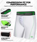 Exxact Sports Youth Compression Shorts With Soft Athletic Cup For Baseball