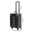 Titunjian Rolling Makeup Case With Drawer Cosmetic Trolley 3 Tier Black