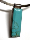 Vintage Turquoise Torque Necklace 925 Sterling Silver Pendant 27g 13 5    Ex Cond