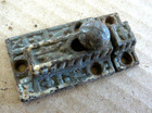 Antique Victorian Cast Iron Pie Safe Pantry Cabinet Spring Latch   Receiver  9
