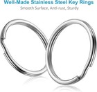 Key Rings Stainless Steel Assortment Heavy Duty Split Key Ring Loops In Small   