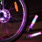 2 Pack Bicycle Wheel Valve Led Light Waterproof Tire Spoke Light For Valve Bike