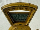 Antique Howe Scale Small Toy Salesman Sample Cast Iron Vintage Yellow