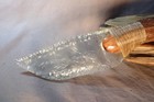 Large Knapped Glass Bowie Knife Flint Knapping Black Powder Coa Mountain Man