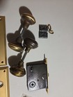 Antique Mortise Lock  Door Knobs   Back Plates  2 Drawer Locks  No Keys